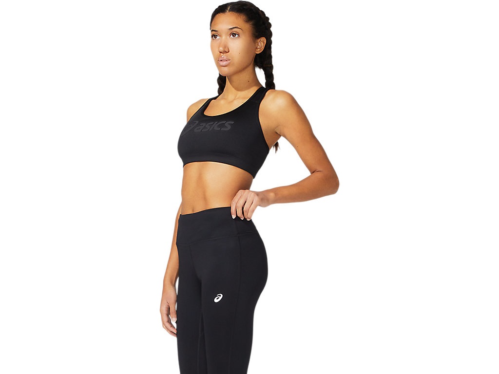 ASICS Reggiseno Sportivo Core Frosted Logo 2012C573 - XS, Nylon e Lycra, Sostegno Medio, Tecnologia Anti-Rimbalzo