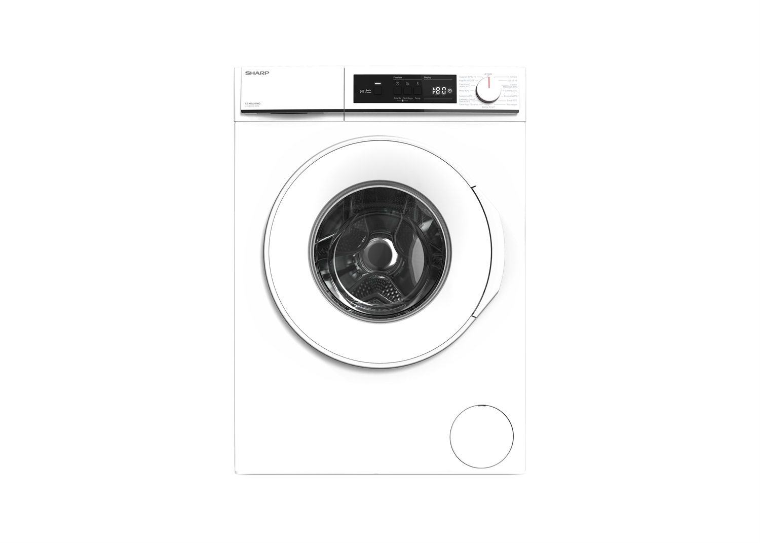Sharp ES-NFA4101WD Lavatrice Slim 4 kg Caricamento Frontale 1000 Giri/min Classe D 15 Programmi Bianco
