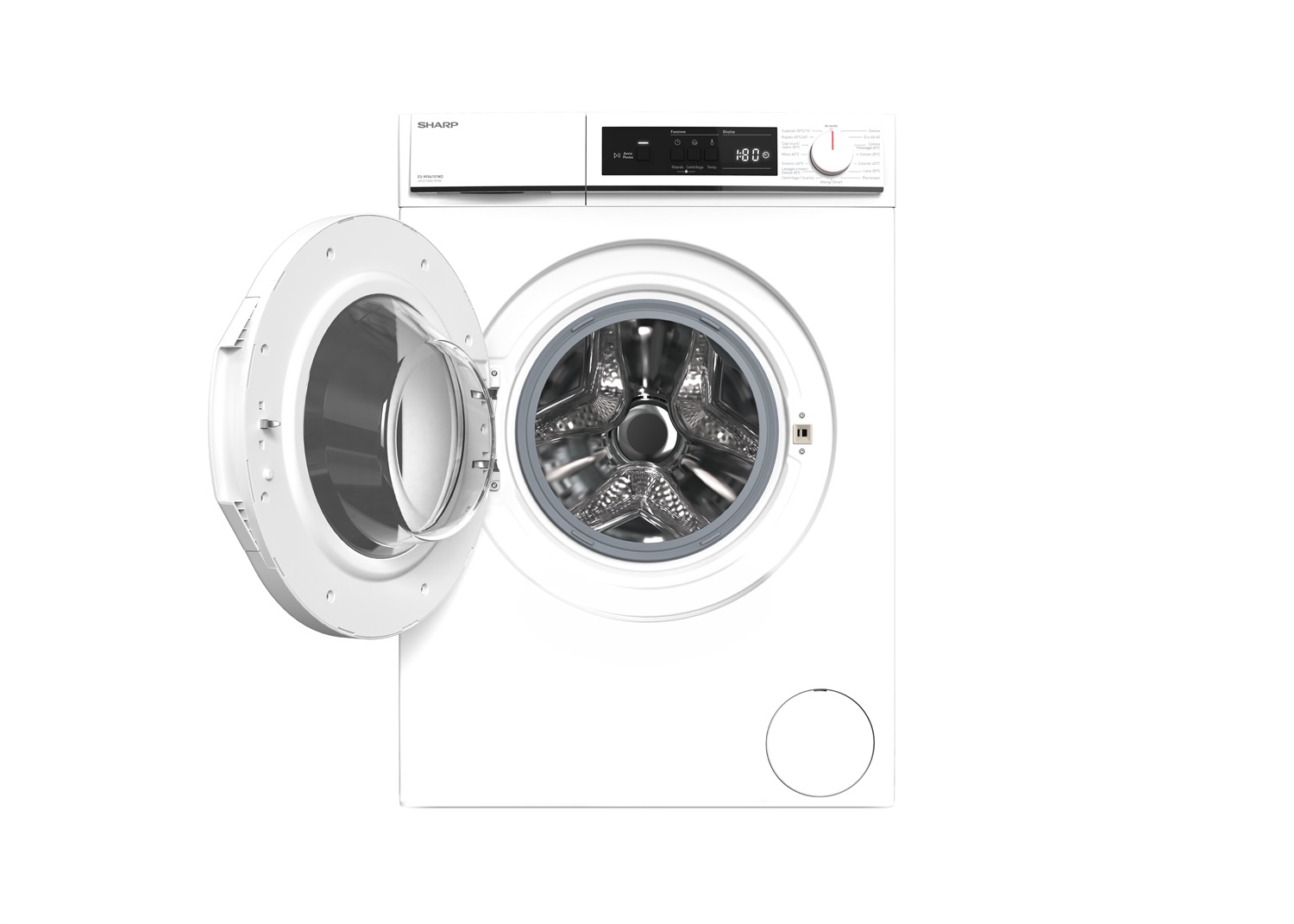 Sharp ES-NFA4101WD Lavatrice Slim 4 kg Caricamento Frontale 1000 Giri/min Classe D 15 Programmi Bianco