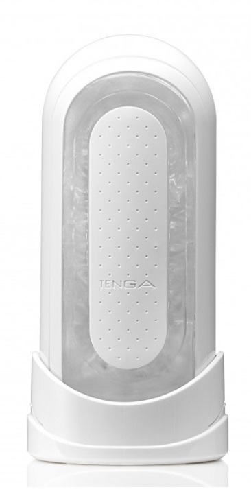 TENGA Flip Zero - Masturbatore Superiore Riutilizzabile, 18 cm, in Elastomero e ABS, Design Trasparente e Bianco