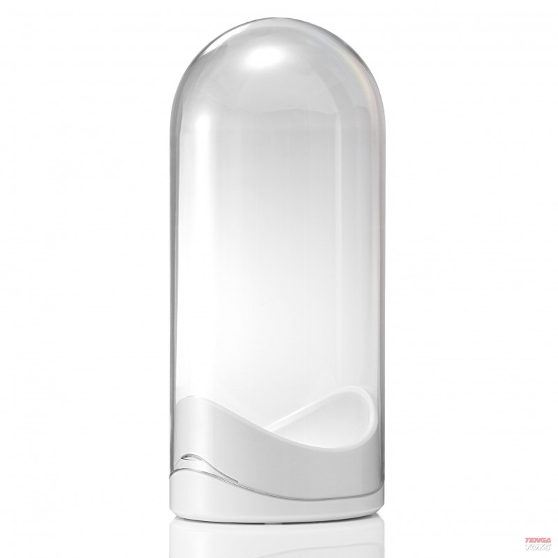 TENGA Flip Zero - Masturbatore Superiore Riutilizzabile, 18 cm, in Elastomero e ABS, Design Trasparente e Bianco