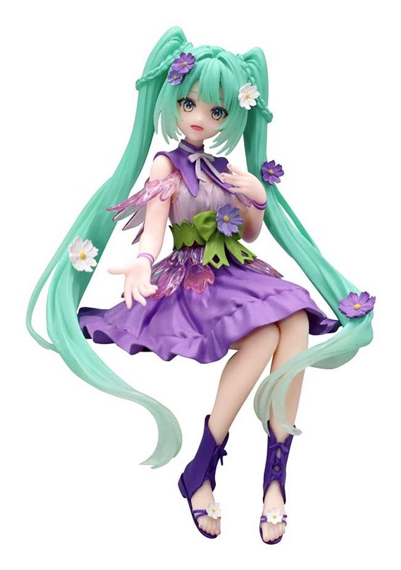 FuRyu Hatsune Miku Flower Fairy Cosmos Figura Noodle Stopper 14 cm Colore Viola