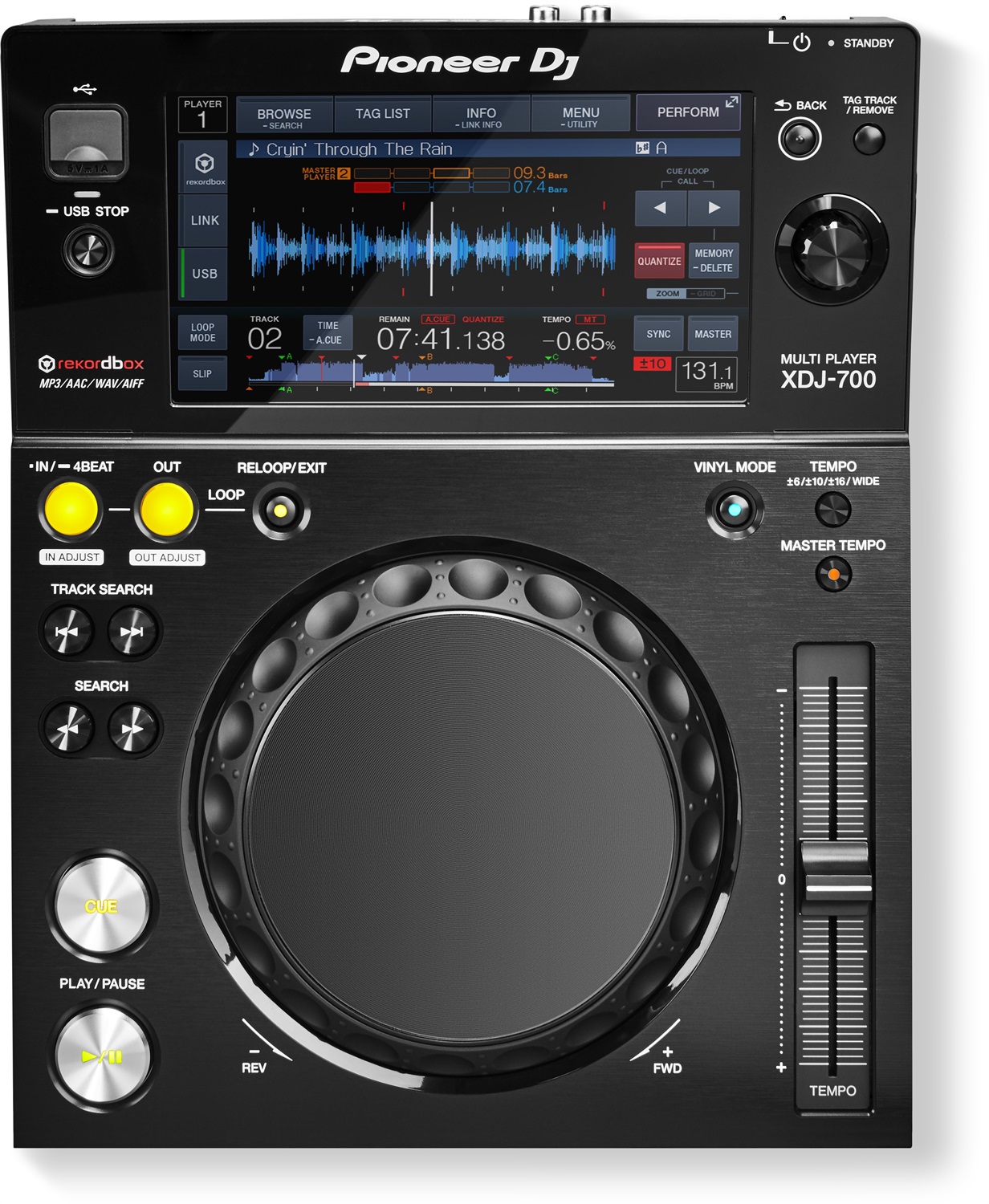 Pioneer DJ XDJ-700 Lettore Multimediale Digitale Compatto con Touchscreen e Display LCD