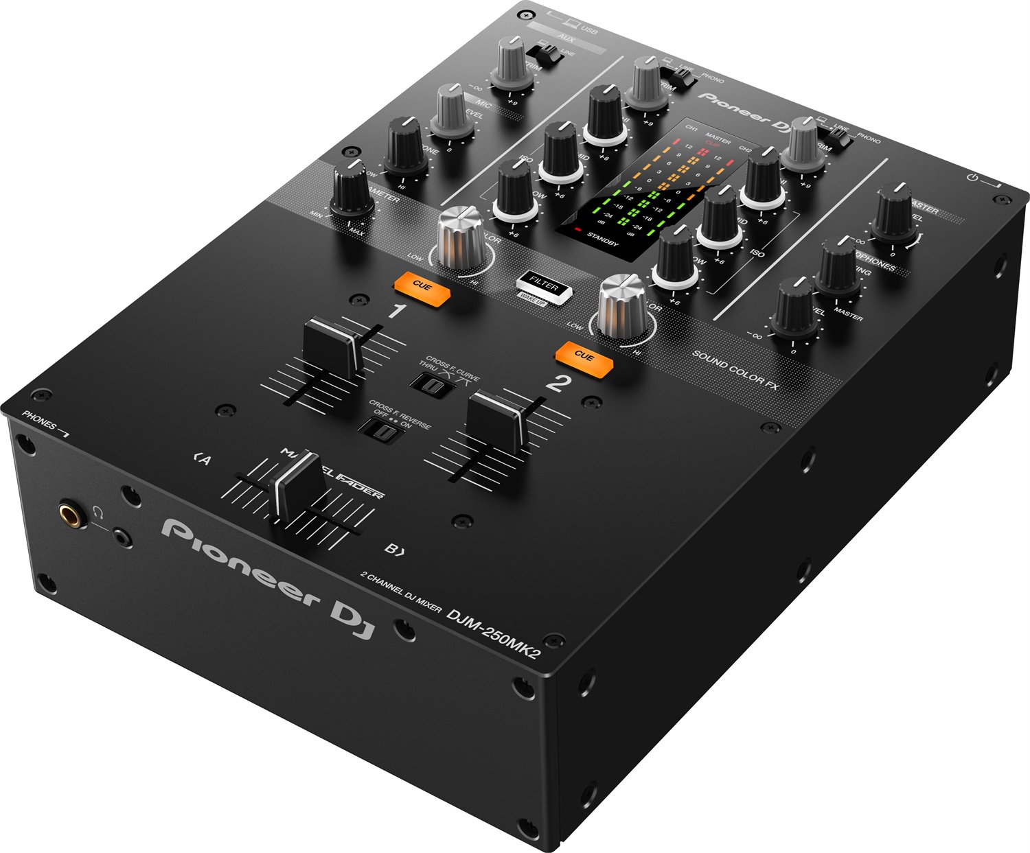 Pioneer DJ DJM-250MK2 Mixer Audio 2 Canali con Fader Magvel, Sound Color FX e Frequenza 20-20000 Hz