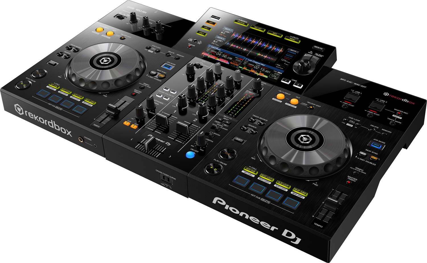 Pioneer DJ XDJ-RR Controller All-in-One 2 Canali per Rekordbox con USB, Microfono XLR e Schermo da 7