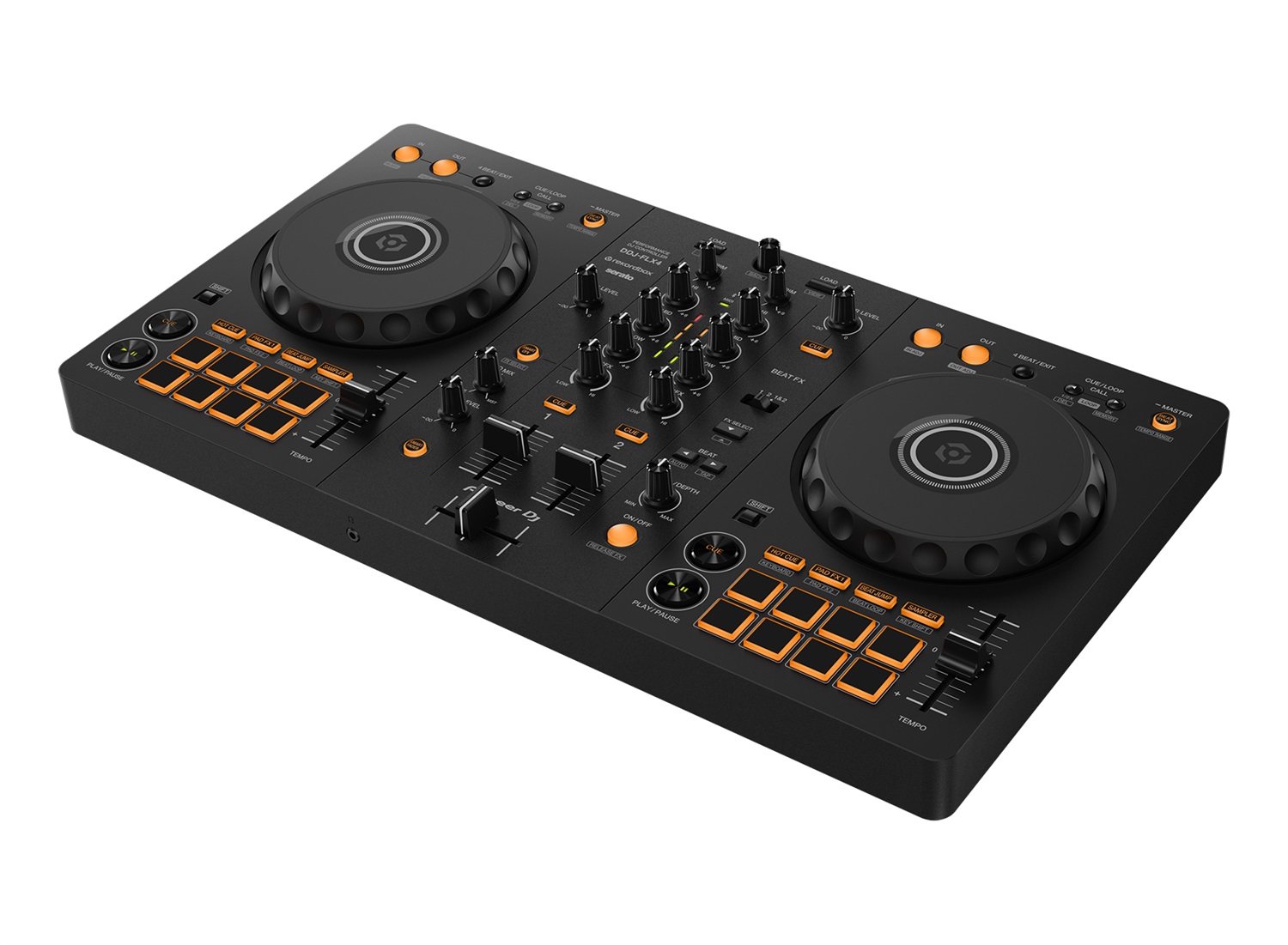 Pioneer DDJ-FLX4 Controller DJ 2 Canali con 8 Drum Pad, Compatibile con Rekordbox e Serato, Design Professionale