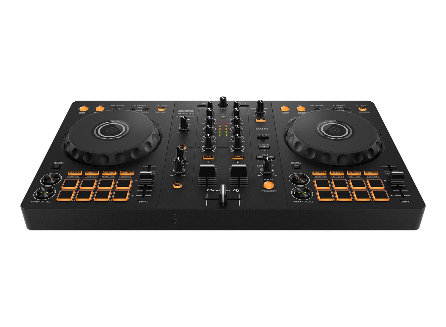 Pioneer DDJ-FLX4 Controller DJ 2 Canali con 8 Drum Pad, Compatibile con Rekordbox e Serato, Design Professionale