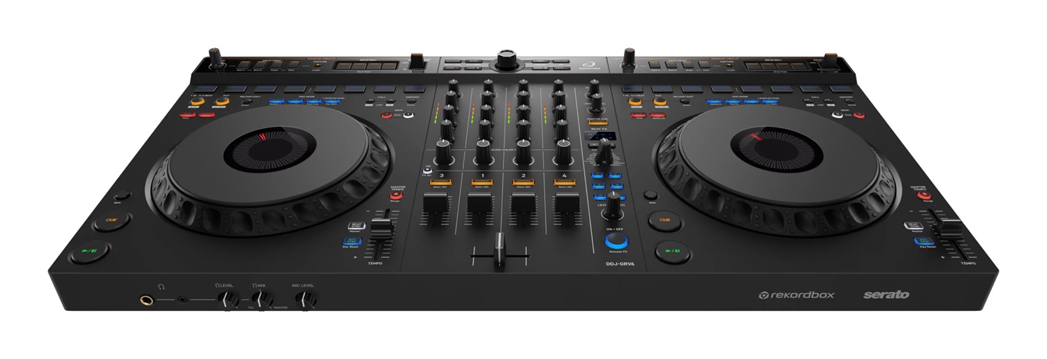 Pioneer DDJ-GRV6 Controller DJ 4 Canali con Groove Circuit - Compatibile con Rekordbox e Serato DJ Pro, USB Tipo-C, Nero