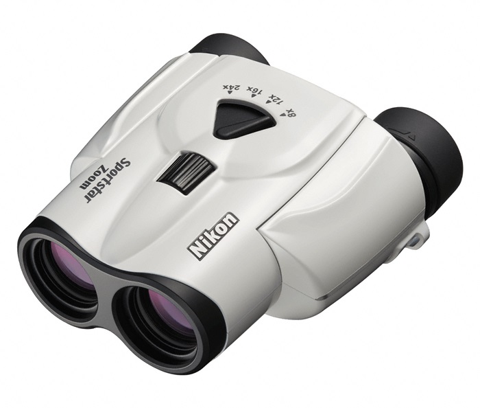 Nikon Sportstar Zoom 8-24x25 Binocolo Bianco - Ingrandimento 8x, Diametro 25 mm, Compatto