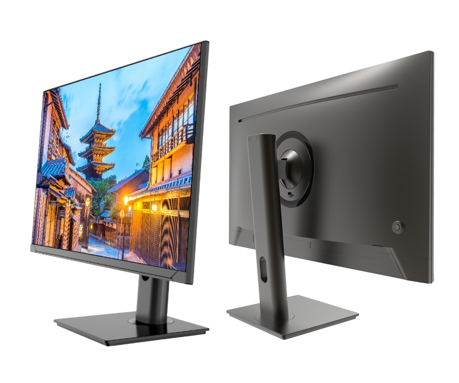 JAPANNEXT Monitor 27 IPS Full HD 1920x1080 con HDR, Ricarica USB-C 65W, Altezza e Inclinazione Regolabili, Altoparlanti, G-Sync/FreeSync