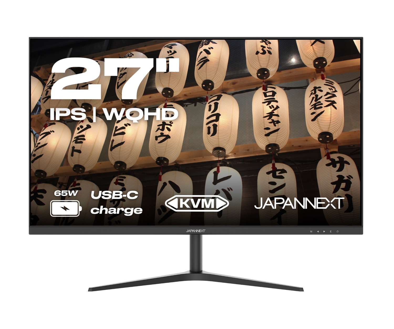 JAPANNEXT Monitor 27 IPS WQHD (2560x1140) con HDR, Ricarica USB-C (65W), Altezza e Inclinazione Regolabili, Altoparlanti Integrati, G-Sync/FreeSync