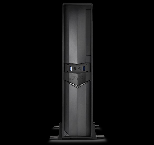 SilverStone SST-RVZ02B-W Cabinet da Gaming Mini-ITX Raven con Finestra, Nero e Argento, Supporta Schede Grafiche fino a 330 mm