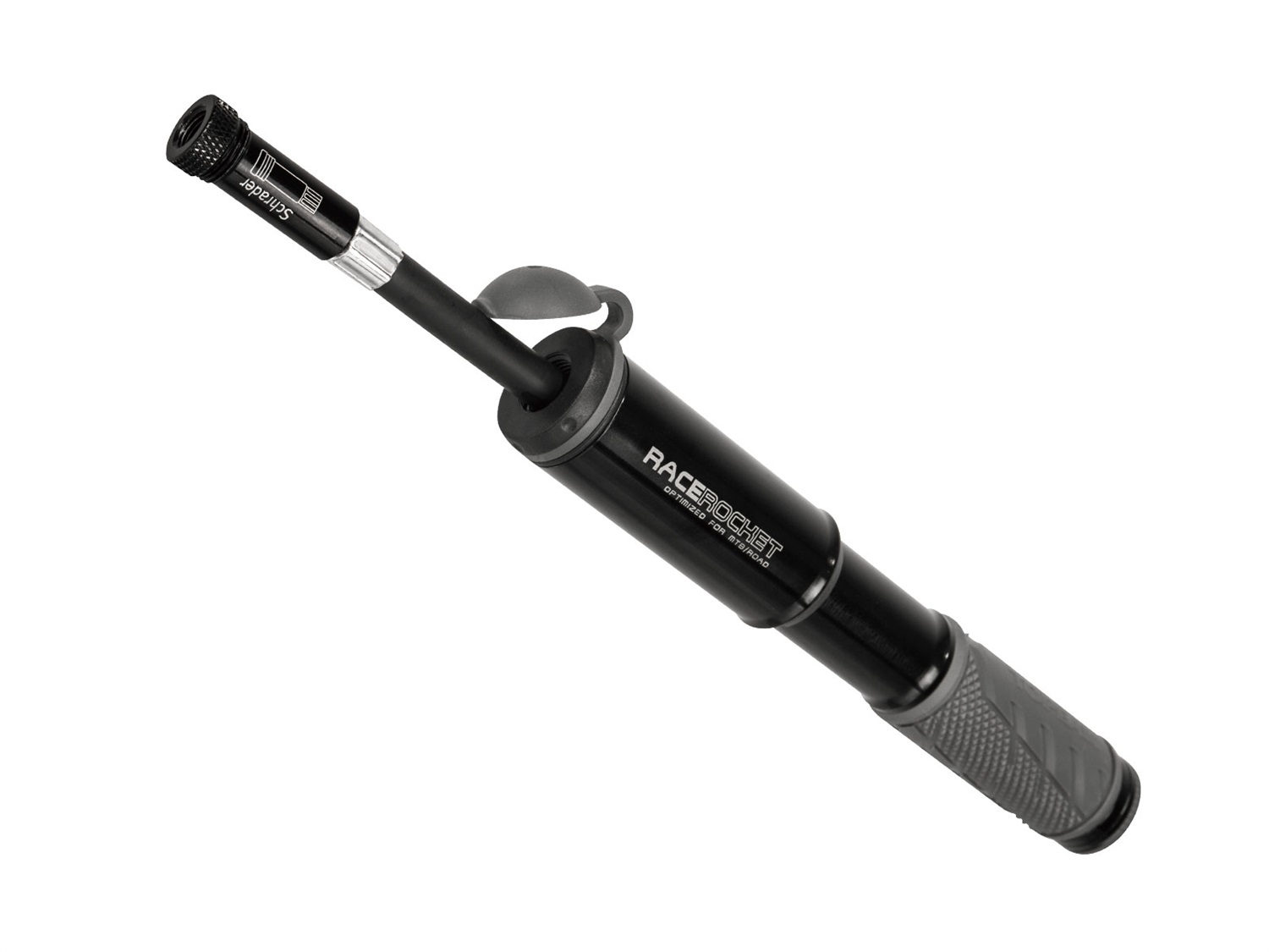 Topeak Racerocket Minipompa Nera - Pompa ad aria manuale in alluminio, 8 Bar / 120 Psi, compatibile con valvole Presta e Schrader
