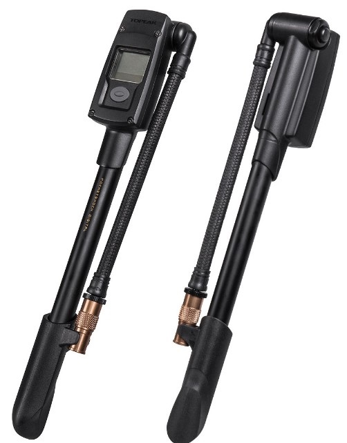 Topeak PocketShock Digital - Minipompa per Ammortizzatori con Manometro Digitale, Valvola Pressure-Rite, Max 300psi / 20.7bar, Serbatoio in Alluminio