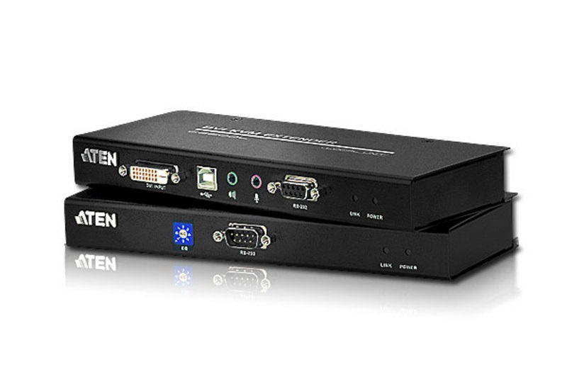 ATEN Estensore KVM USB DVI Cat 5 con Audio e RS-232 - 60 m, Risoluzione fino a 1920 x 1200