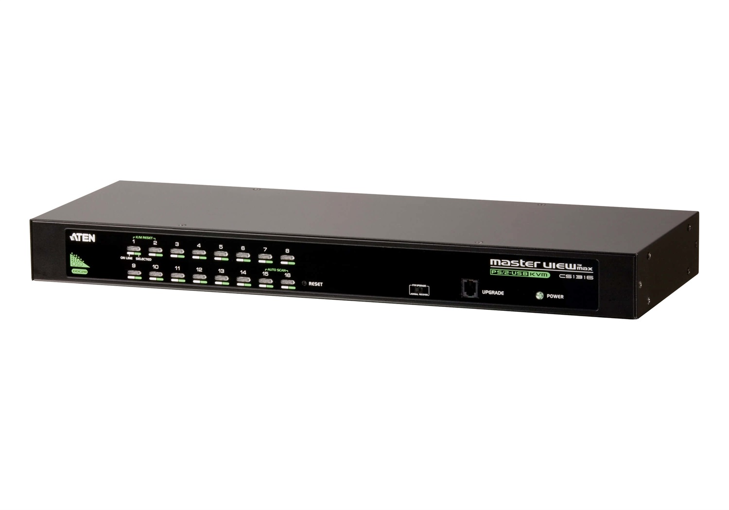 ATEN CS1316 Switch KVM 16 Porte PS/2-USB VGA - Risoluzione 2048x1536, Montaggio Rack, Colore Nero