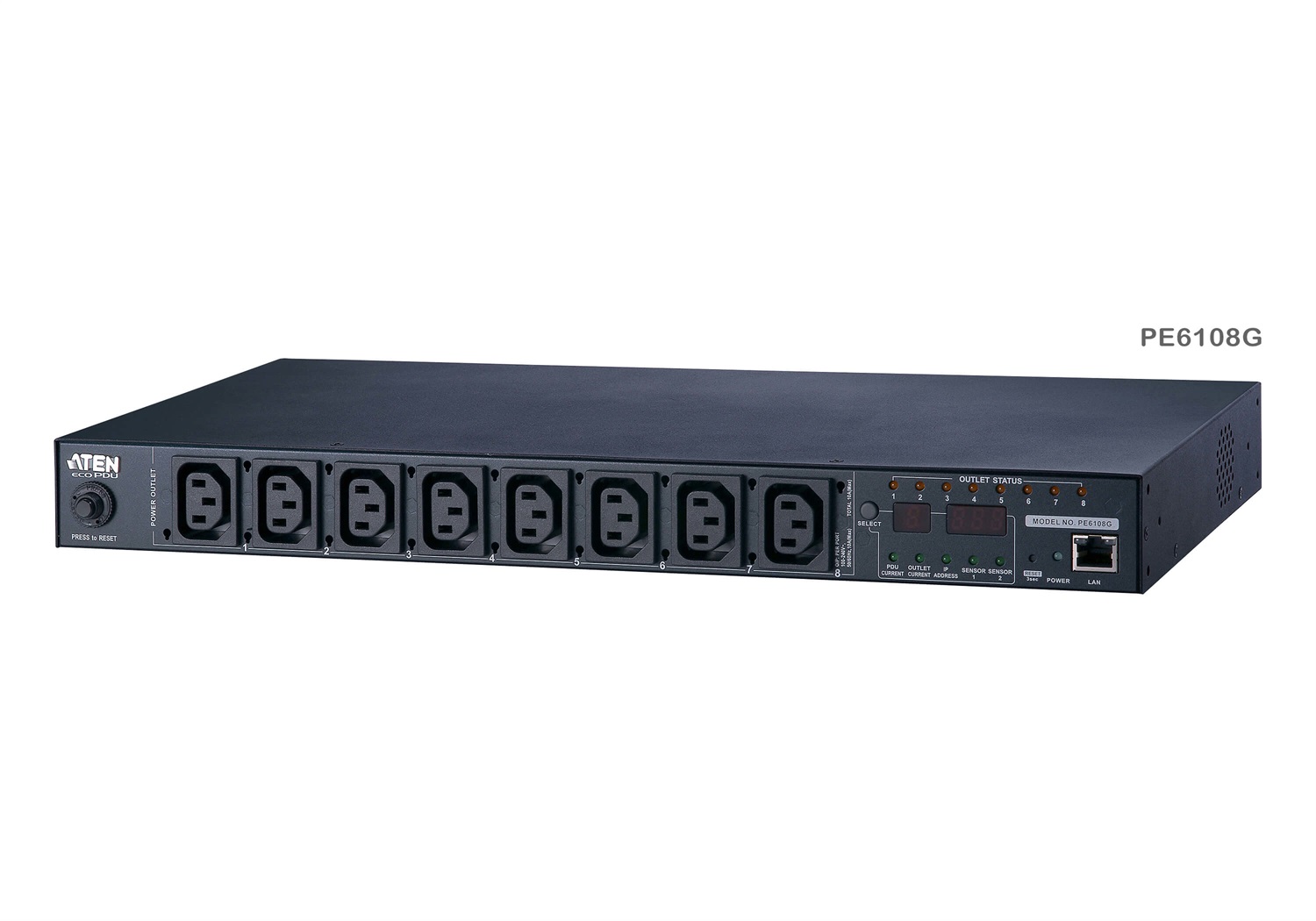 Aten PE6108G PDU Eco Monitorato 1U 15A/10A con 8 Prese AC e Controllo Remoto