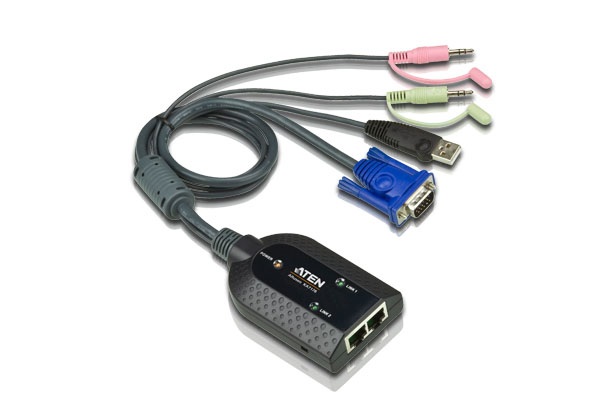 ATEN Adattatore USB VGA/Audio Virtual Media KA7178-AX con Doppia Uscita e Supporto CAT5e/6