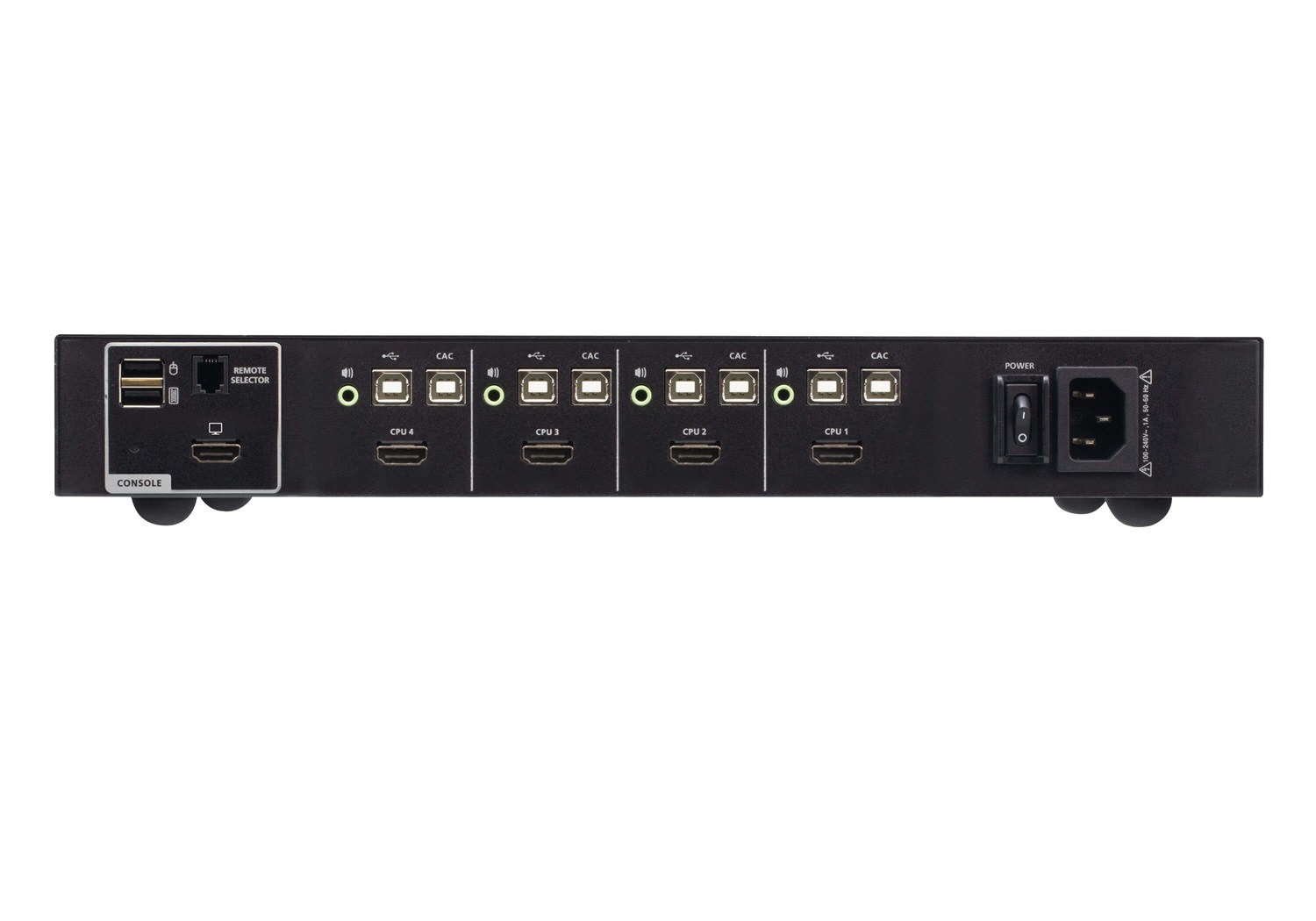 ATEN Switch KVM Sicuro HDMI USB a 4 Porte con CAC - 4K Ultra HD, Risoluzione 3840x2160, Conformità PSD PP v4.0