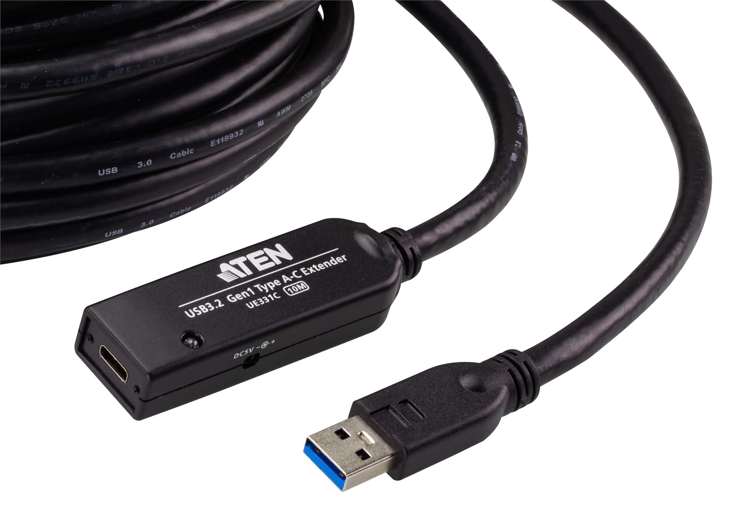 ATEN Cavo Extender USB 3.2 Gen 1 da 10 m con connettori USB A e USB C, velocità 5000 Mbit/s