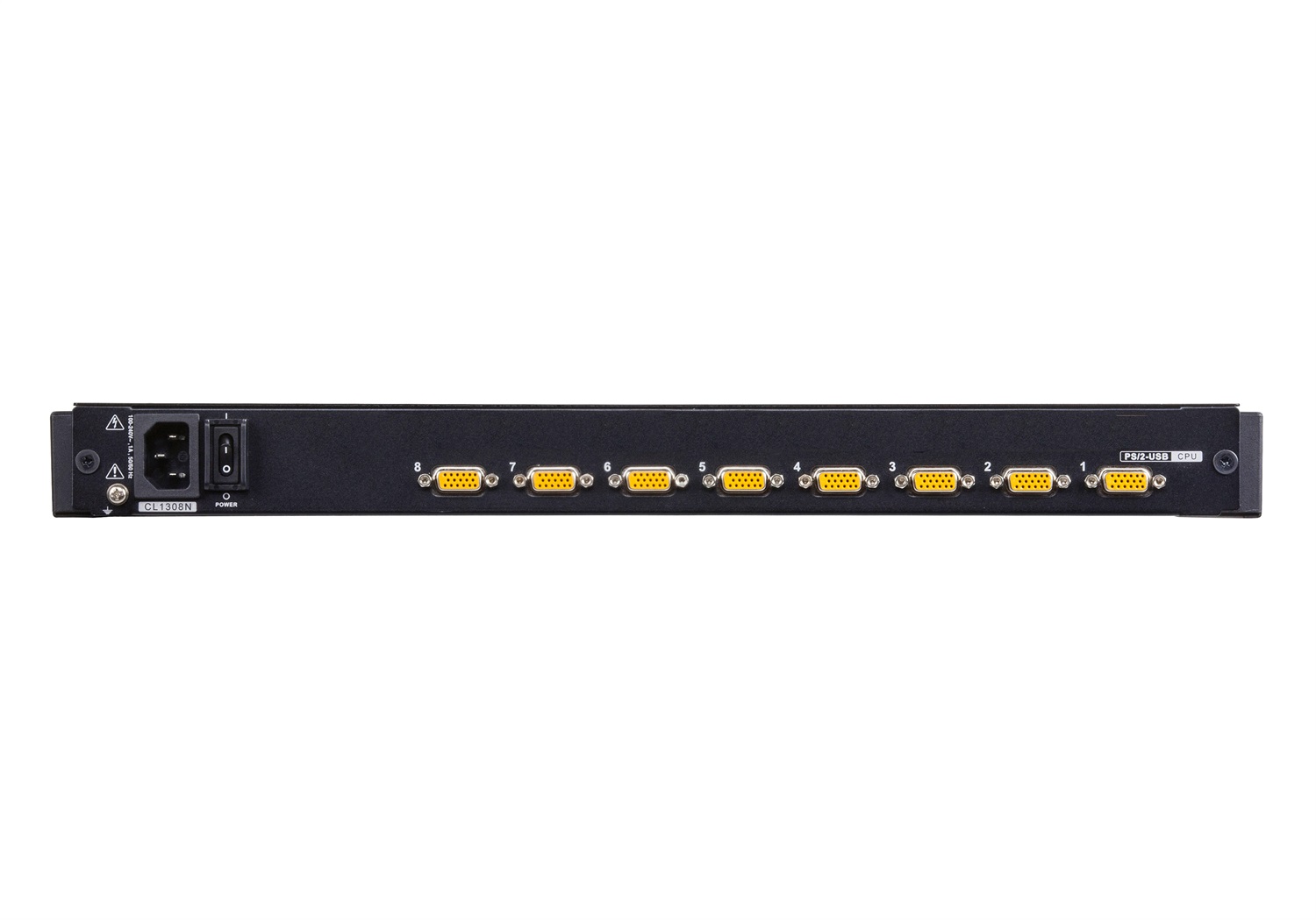 ATEN CL1308N Switch KVM 8-Port Rack Montaggio Nero con Tastiera Tedesca