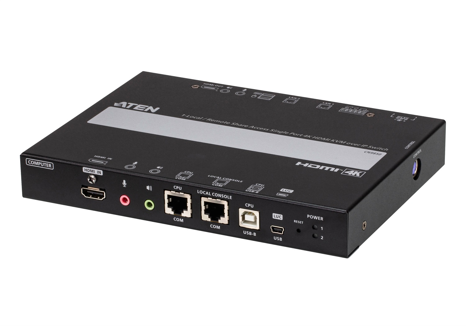 ATEN CN9850-AT-G Switch KVM per Keyboard-Video-Mouse (KVM) 4K Ultra HD HDMI - Nero