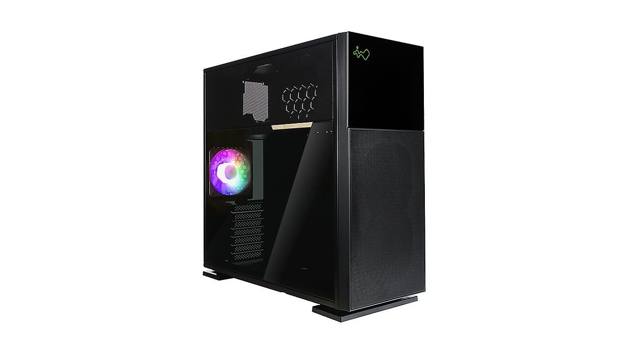 In Win IW-CS-515BLK-1AL120 Case Midi Tower Nero con Pannello in Vetro Temperato e 4 Ventole da 120mm