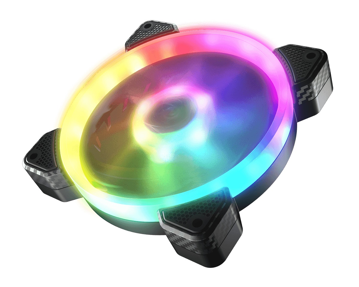 COUGAR Vortex ARGB VX120 Kit - 3 Ventole 120mm PWM, Rumorosità 29,8 dB, Flusso d'aria 48,98 pdc/min, Colore Nero