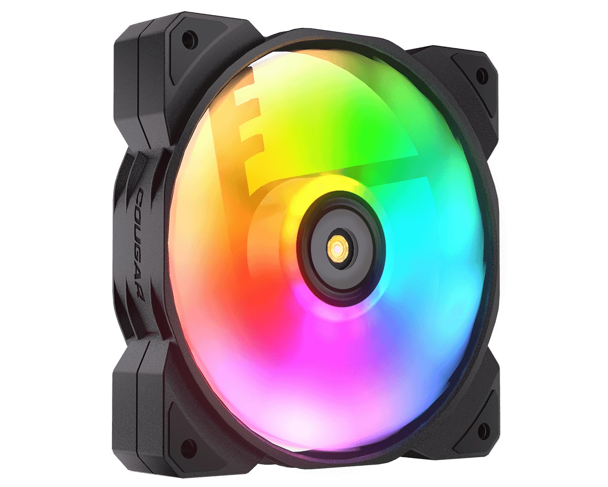 COUGAR Gaming CF-MHP12HB3-RGB Raffreddatore d'aria 12 cm Nero e Bianco - Flusso d'aria 143,53 m³/h, 3 pz