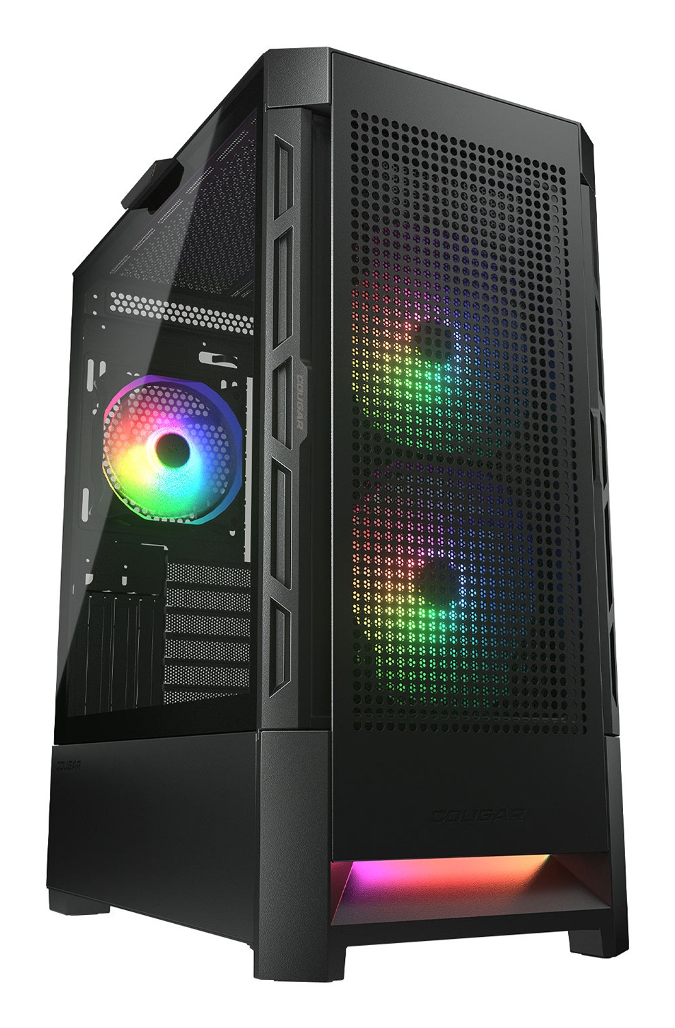 COUGAR Gaming Duoface RGB Midi Tower Nero - Case con Illuminazione RGB, Pannello in Vetro Temperato, Supporto per E-ATX/ATX/mATX/Mini-ITX e Ventole ARGB