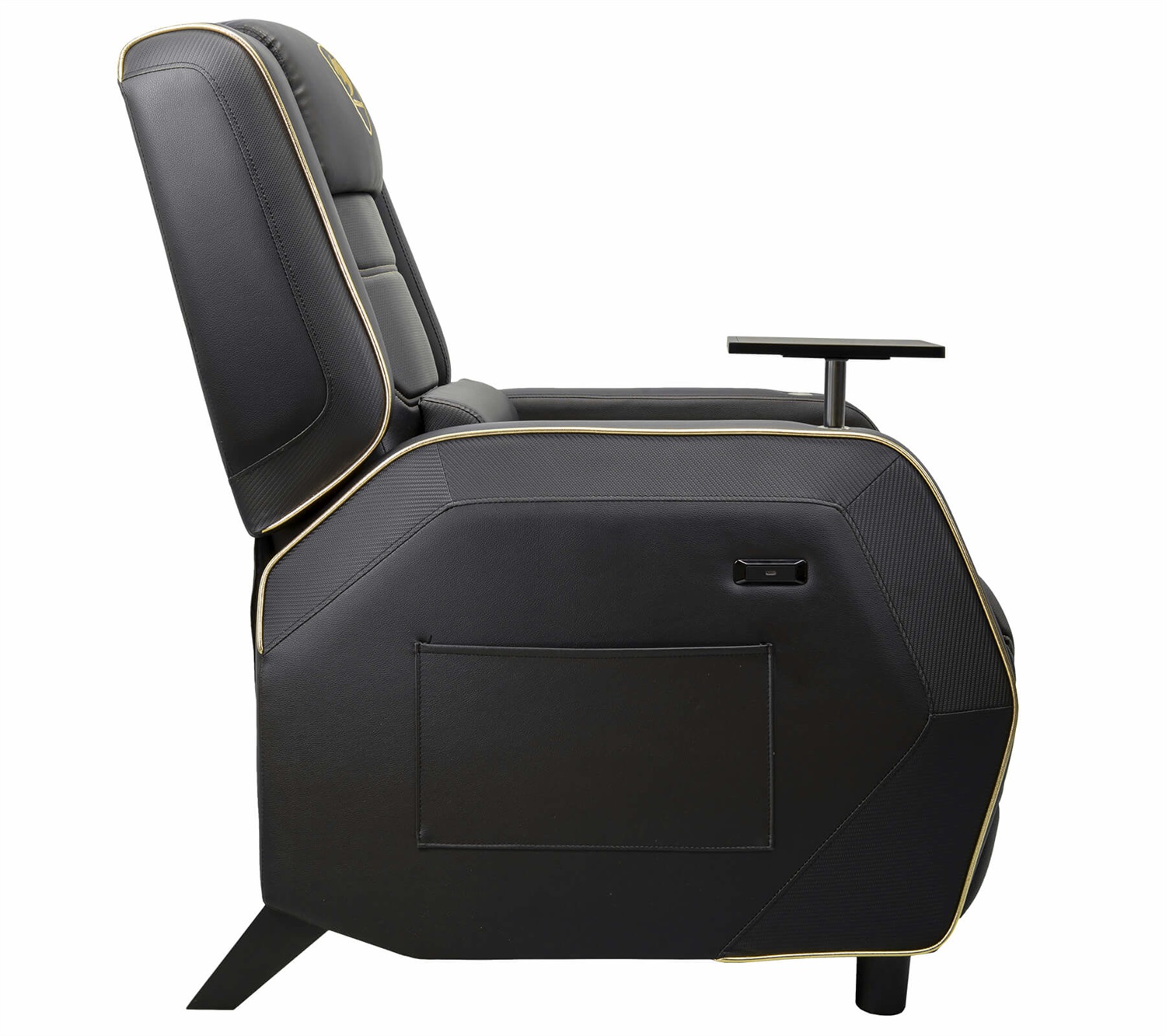 COUGAR Ranger PRO Royal Gaming Sofa - Sedia da Gaming Ergonomica con Poggiapiedi e Schienale Inclinato, Nero/Oro