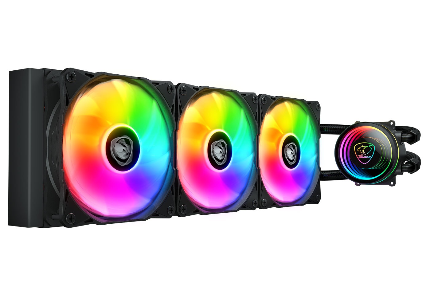 COUGAR Poseidon Elite 360 ARGB Raffreddatore di Liquidi AIO - 360mm, 3 Ventole da 12 cm, Compatibile Intel e AMD