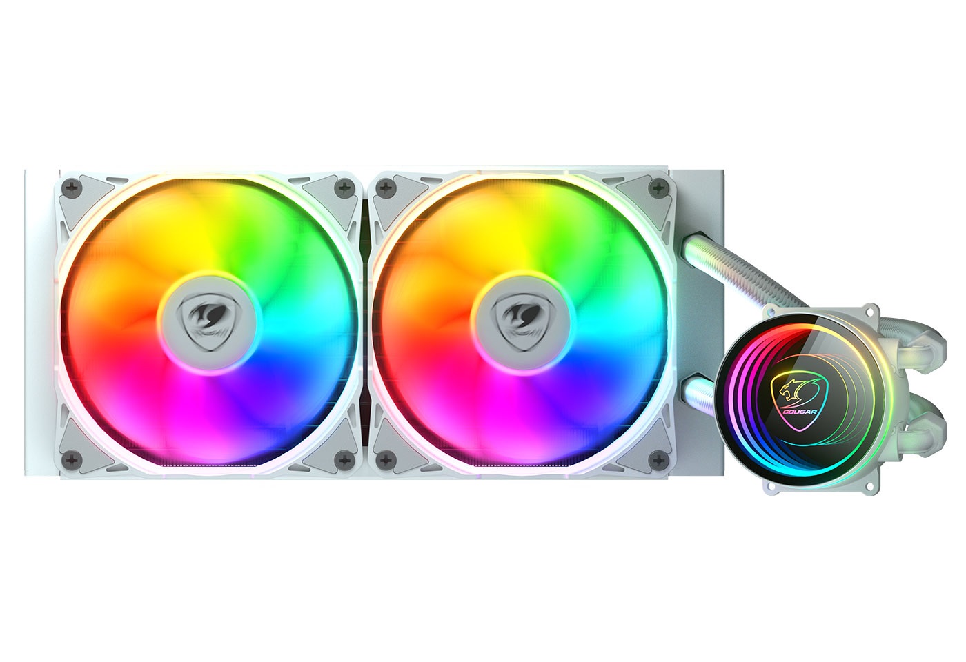 COUGAR Gaming Poseidon Elite ARGB 240 - Kit di raffreddamento a liquido AIO 240mm con ventole da 12 cm e illuminazione ARGB