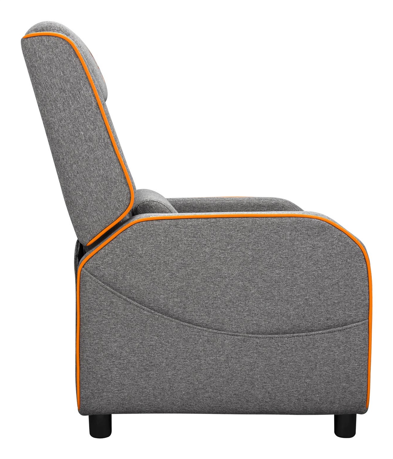COUGAR Ranger One Poltrona Gaming Ergonomica in Tessuto di Lino Traspirante con Poggiatesta e Cuscino Lombare, Capacità fino a 150 kg, Grigio e Arancione