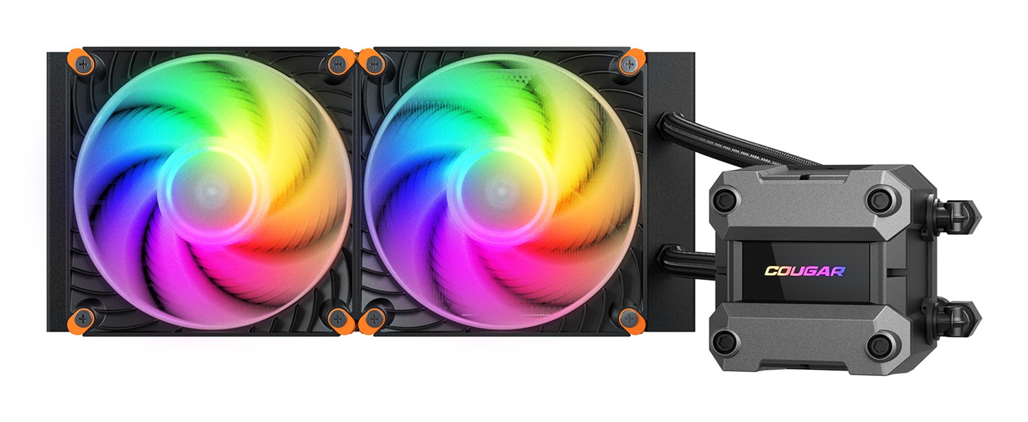 COUGAR Poseidon Ultra ARGB 240 - Raffreddatore a liquido tutto in uno con 2 ventole da 120mm e radiatore da 240mm