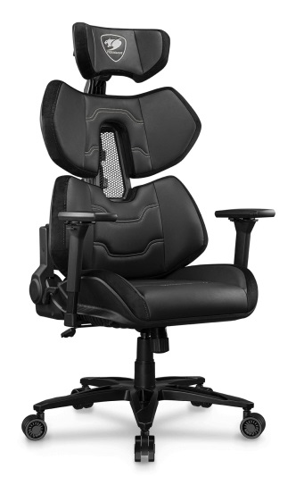 COUGAR Gaming Terminator Elite - Sedia da gaming per PC, Seduta imbottita, Max 135 kg, Schienale tappezzato, Colore Nero/Argento