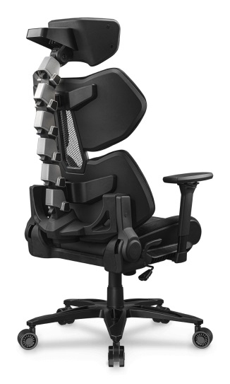 COUGAR Gaming Terminator Elite - Sedia da gaming per PC, Seduta imbottita, Max 135 kg, Schienale tappezzato, Colore Nero/Argento