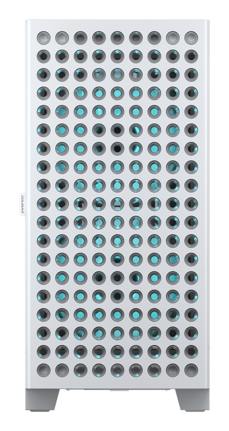 COUGAR Gaming Airface ECO RGB Midi Tower Bianco con Ventole RGB e Supporto per Ventole da 120-180 mm