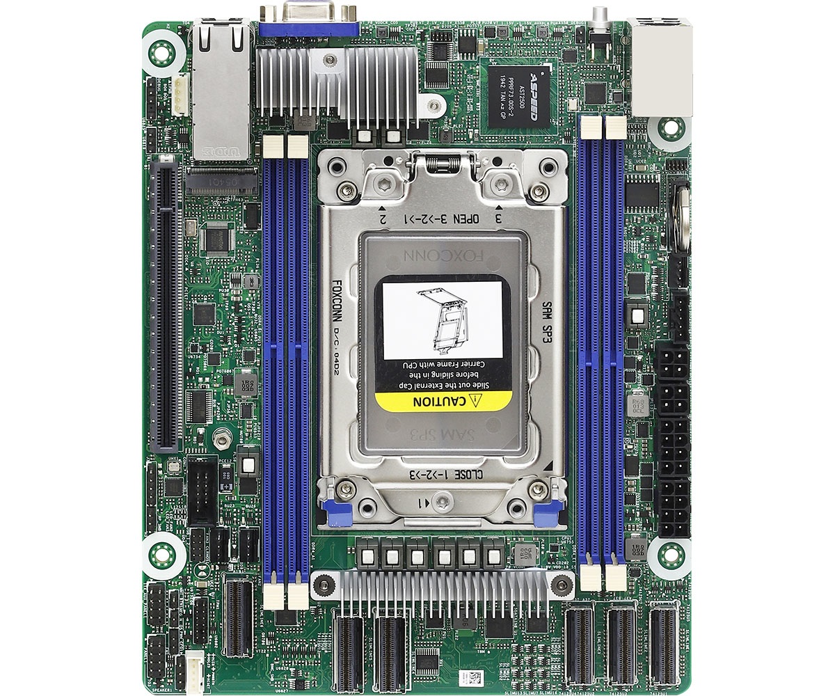 Asrock ROMED4ID-2T Scheda Madre Socket SP3 Mini ITX - Compatibile con Processori AMD EPYC, Supporto DDR4 fino a 256GB