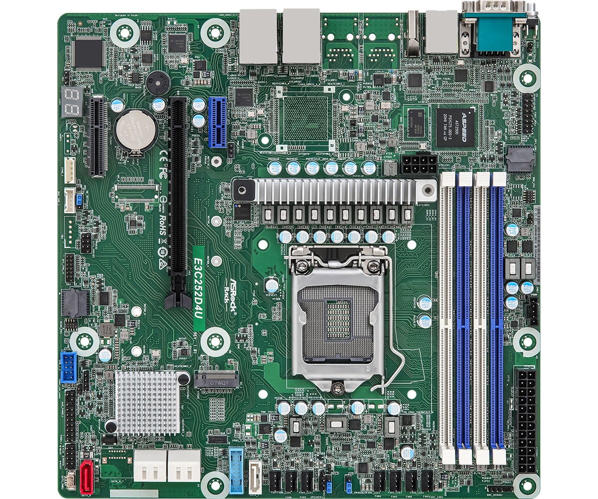 Asrock E3C252D4U - Scheda Madre Intel C252 LGA 1200 Micro ATX