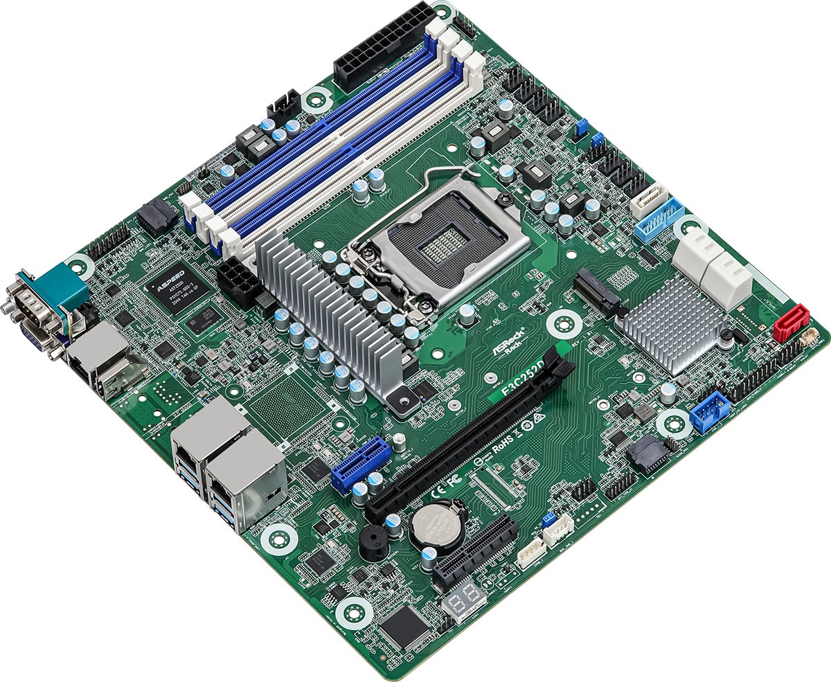 Asrock E3C252D4U - Scheda Madre Intel C252 LGA 1200 Micro ATX