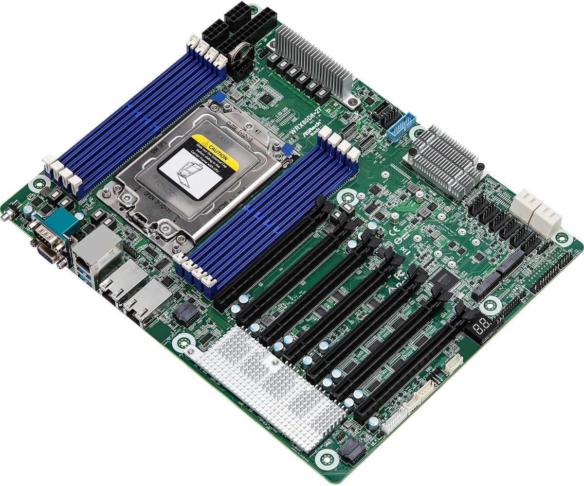Asrock WRX80D8-2T Scheda Madre ATX Socket sWRX8 per AMD Ryzen™ Threadripper™ con Supporto DDR4-SDRAM