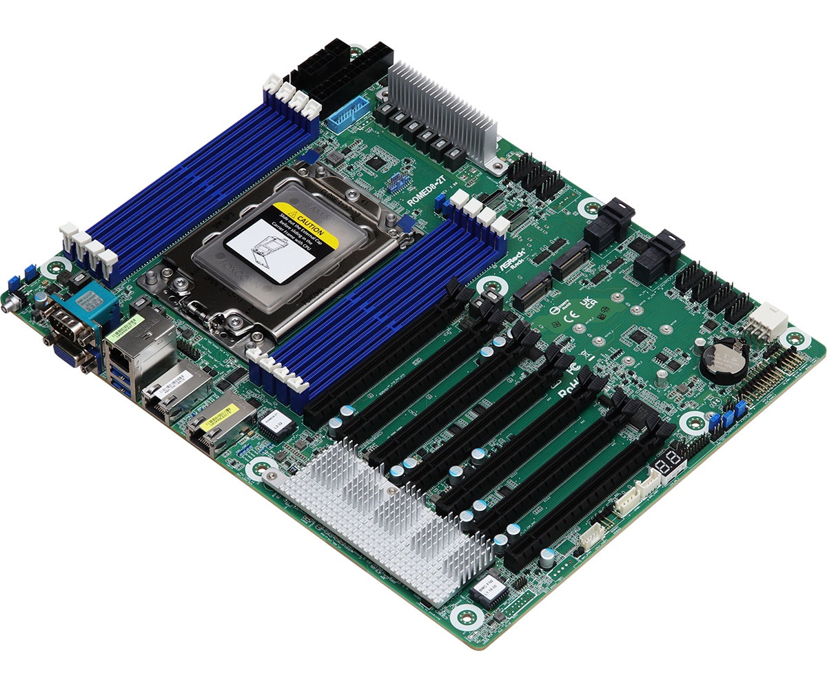 Asrock ROMED8-2T/BCM Scheda Madre Socket SP3 ATX - Compatibile con AMD EPYC 7003, DDR4-SDRAM, DIMM