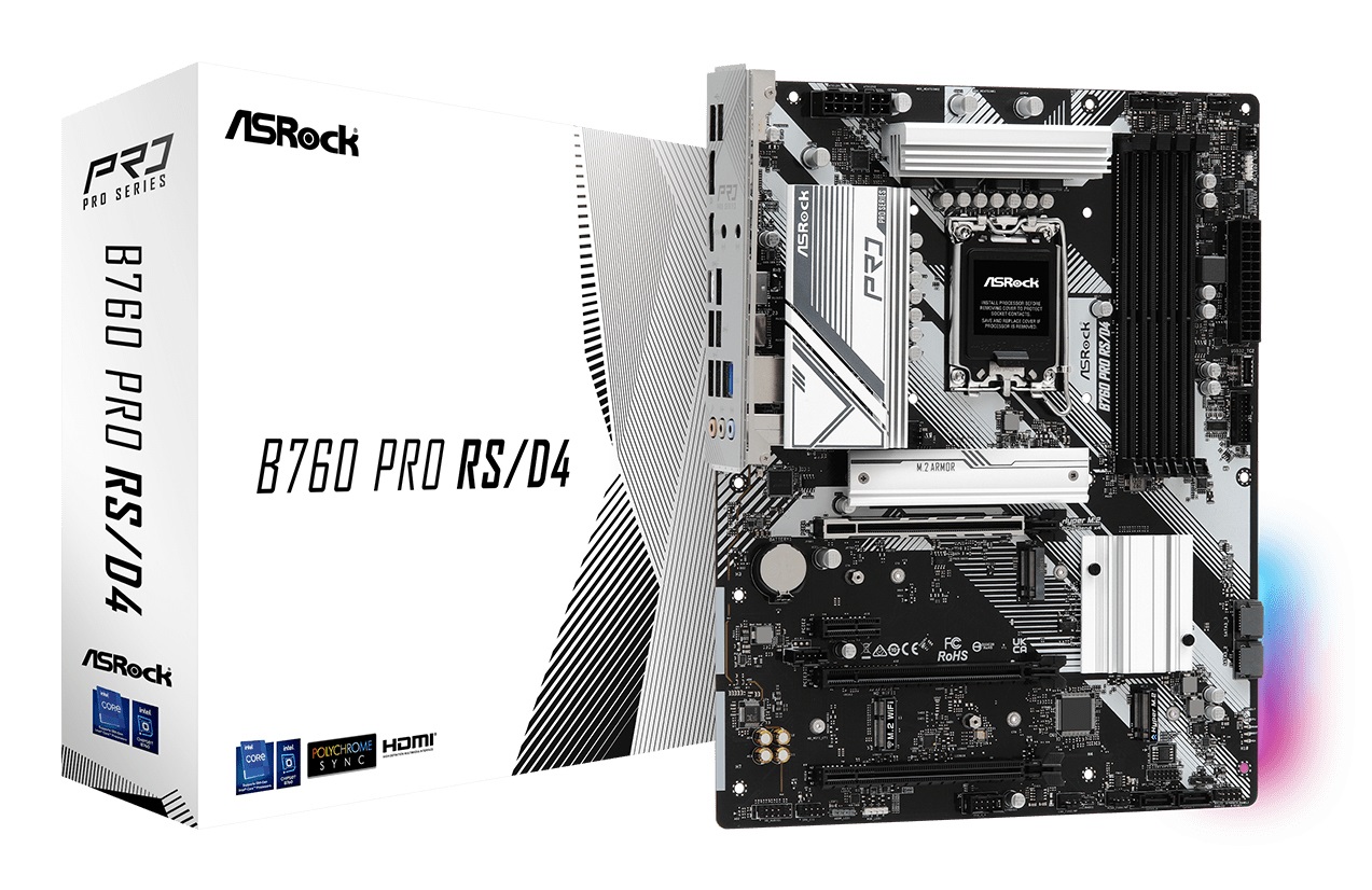 ASRock B760 Pro RS/D4 Scheda Madre ATX LGA 1700 con supporto DDR4 fino a 128 GB