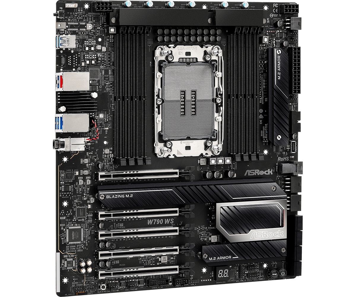 Asrock W790 WS R2.0 Scheda Madre EATX LGA 4677 (Socket E) con 8x DDR5, Wi-Fi 6E, 2x10G LAN e PCIe 5.0