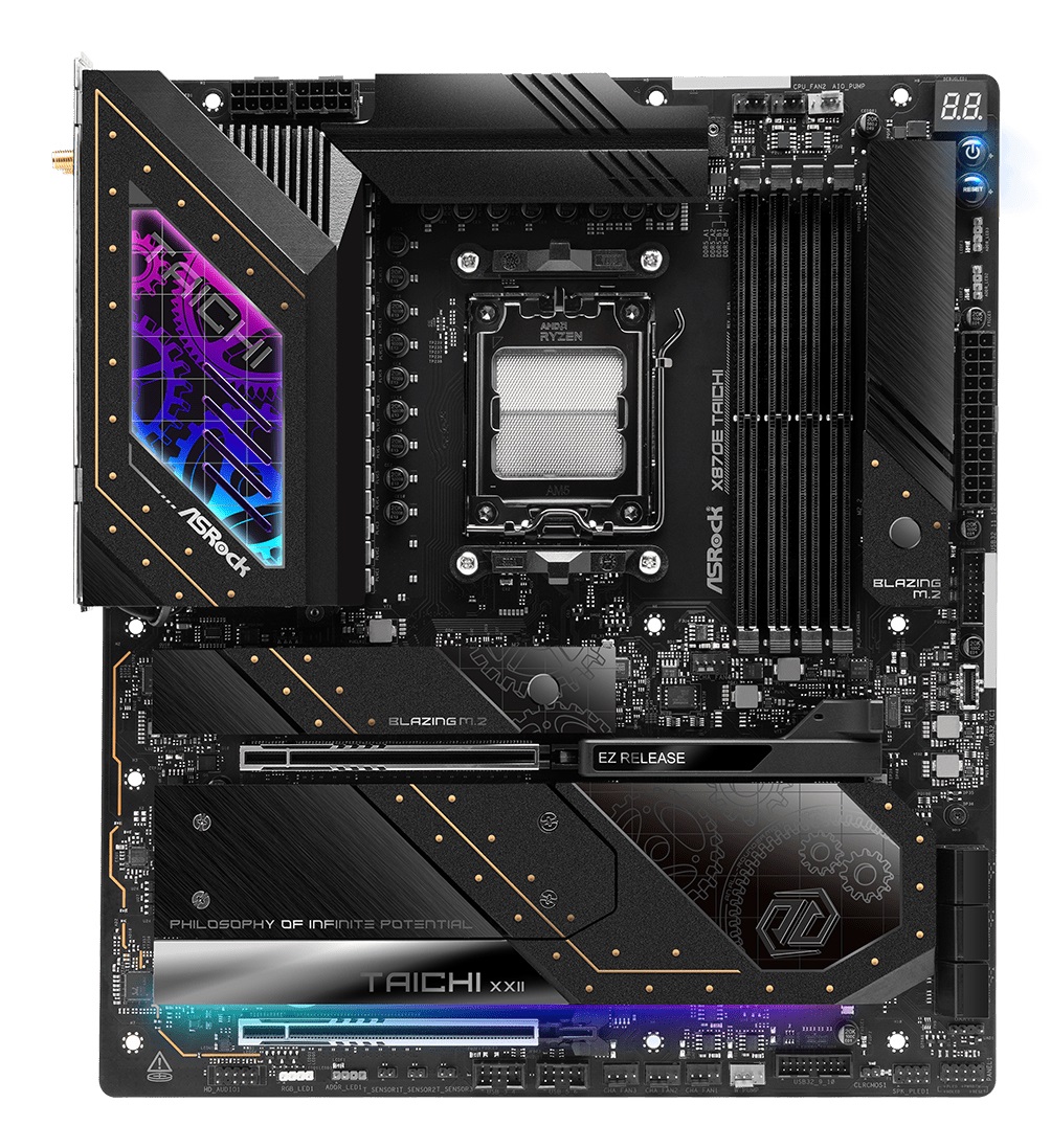 ASRock X870E Taichi Scheda Madre E-ATX AMD X870E Socket AM5 DDR5 fino a 256 GB 8000 MHz PCIe Gen5