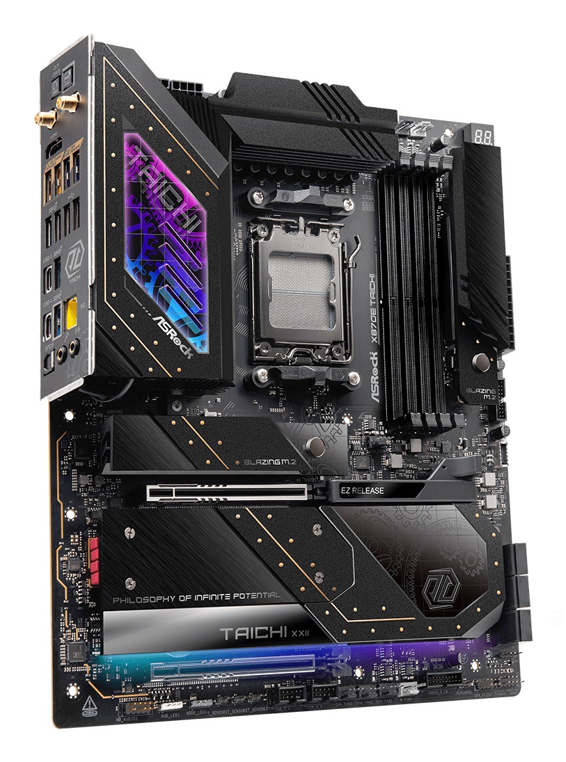 ASRock X870E Taichi Scheda Madre E-ATX AMD X870E Socket AM5 DDR5 fino a 256 GB 8000 MHz PCIe Gen5