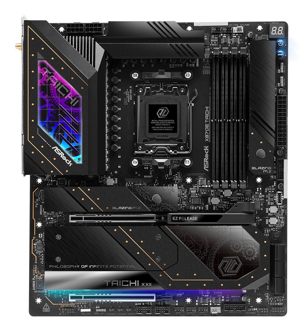ASRock X870E Taichi Scheda Madre E-ATX AMD X870E Socket AM5 DDR5 fino a 256 GB 8000 MHz PCIe Gen5