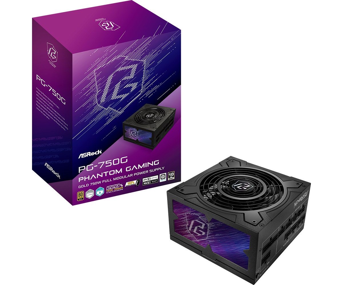 Asrock Phantom Gaming PG-750G Alimentatore 750W ATX 20 4 pin Nero