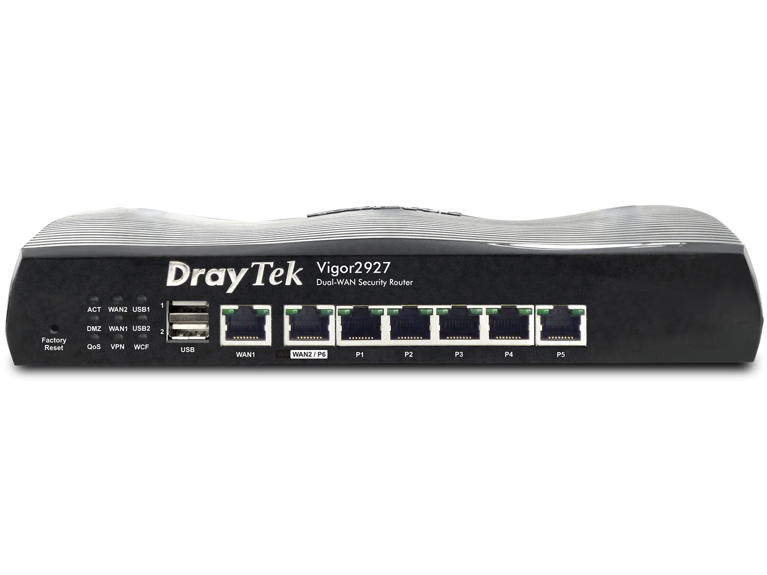 DrayTek Vigor2927 Router Cabalato Gigabit Ethernet Nero - Dual WAN, Firewall VPN, Sicurezza Avanzata